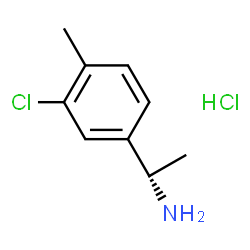 ChemSpider 2D Image | (S)-1-(3-chloro-4-methylphenyl)ethan-1-amine hydrochloride | C9H13Cl2N