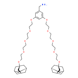 ChemSpider 2D Image | 1-(3,5-Bis{2-[2-(2-{2-[(1s,3R,5S)-adamantan-1-yloxy]ethoxy}ethoxy)ethoxy]ethoxy}phenyl)methanamine | C43H69NO10