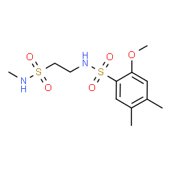ChemSpider 2D Image | 2-Methoxy-4,5-dimethyl-N-[2-(methylsulfamoyl)ethyl]benzenesulfonamide | C12H20N2O5S2