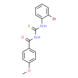 ChemSpider 2D Image | N-[(2-Bromophenyl)carbamothioyl]-4-methoxybenzamide | C15H13BrN2O2S