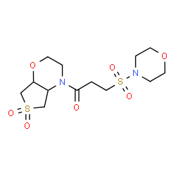ChemSpider 2D Image | 1-(6,6-Dioxidohexahydro-4H-thieno[3,4-b][1,4]oxazin-4-yl)-3-(4-morpholinylsulfonyl)-1-propanone | C13H22N2O7S2