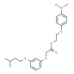 ChemSpider 2D Image | 2-(4-Nitrophenoxy)ethyl [3-(3-methylbutoxy)phenoxy]acetate | C21H25NO7