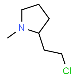 ChemSpider 2D Image | 2-(2-Chloroethyl)-1-methylpyrrolidine | C7H14ClN