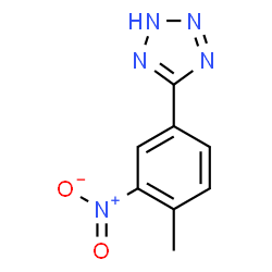 ChemSpider 2D Image | 5-(4-Methyl-3-nitrophenyl)-2H-tetrazole | C8H7N5O2