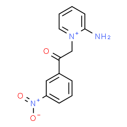 ChemSpider 2D Image | 2-Amino-1-[2-(3-nitrophenyl)-2-oxoethyl]pyridinium | C13H12N3O3