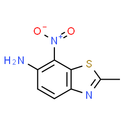 ChemSpider 2D Image | 2-Methyl-7-nitro-1,3-benzothiazol-6-amine | C8H7N3O2S