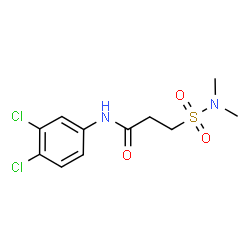 ChemSpider 2D Image | N-(3,4-Dichlorophenyl)-3-(dimethylsulfamoyl)propanamide | C11H14Cl2N2O3S