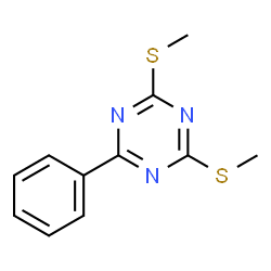 ChemSpider 2D Image | 2,4-BIS(METHYLTHIO)-6-PHENYL-S-TRIAZINE | C11H11N3S2