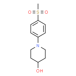 ChemSpider 2D Image | 1-[4-(Methylsulfonyl)phenyl]-4-piperidinol | C12H17NO3S