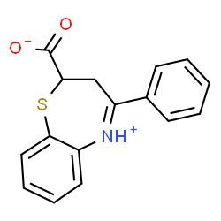 ChemSpider 2D Image | 4-Phenyl-2,3-dihydro-1,5-benzothiazepin-5-ium-2-carboxylate | C16H13NO2S