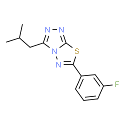 ChemSpider 2D Image | 6-(3-Fluorophenyl)-3-isobutyl[1,2,4]triazolo[3,4-b][1,3,4]thiadiazole | C13H13FN4S