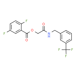 ChemSpider 2D Image | 2-Oxo-2-{[3-(trifluoromethyl)benzyl]amino}ethyl 2,5-difluorobenzoate | C17H12F5NO3