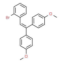 ChemSpider 2D Image | 1-[2,2-Bis(4-methoxyphenyl)vinyl]-2-bromobenzene | C22H19BrO2