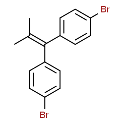 ChemSpider 2D Image | 1,1'-(2-Methyl-1-propene-1,1-diyl)bis(4-bromobenzene) | C16H14Br2