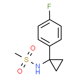 ChemSpider 2D Image | N-[1-(4-Fluorophenyl)cyclopropyl]methanesulfonamide | C10H12FNO2S