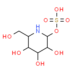 ChemSpider 2D Image | 3,4,5-Trihydroxy-6-(hydroxymethyl)-2-piperidinyl hydrogen sulfate | C6H13NO8S
