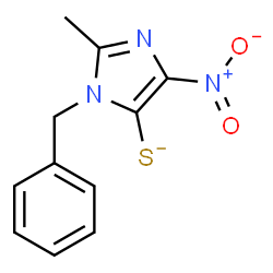 ChemSpider 2D Image | 1-Benzyl-2-methyl-4-nitro-1H-imidazole-5-thiolate | C11H10N3O2S