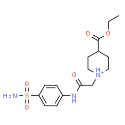 ChemSpider 2D Image | 4-(Ethoxycarbonyl)-1-{2-oxo-2-[(4-sulfamoylphenyl)amino]ethyl}piperidinium | C16H24N3O5S