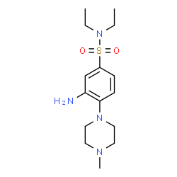 ChemSpider 2D Image | 3-Amino-N,N-diethyl-4-(4-methyl-1-piperazinyl)benzenesulfonamide | C15H26N4O2S