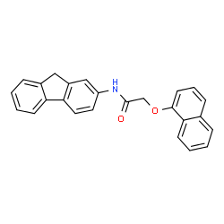 ChemSpider 2D Image | N-(9H-Fluoren-2-yl)-2-(1-naphthyloxy)acetamide | C25H19NO2