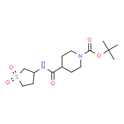 ChemSpider 2D Image | 2-Methyl-2-propanyl 4-[(1,1-dioxidotetrahydro-3-thiophenyl)carbamoyl]-1-piperidinecarboxylate | C15H26N2O5S