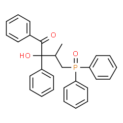 ChemSpider 2D Image | 4-(Diphenylphosphoryl)-2-hydroxy-3-methyl-1,2-diphenyl-1-butanone | C29H27O3P