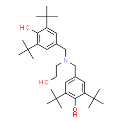 ChemSpider 2D Image | 4,4'-{[(2-Hydroxyethyl)imino]bis(methylene)}bis[2,6-bis(2-methyl-2-propanyl)phenol] | C32H51NO3