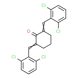 ChemSpider 2D Image | 2,6-Bis(2,6-dichlorobenzylidene)cyclohexanone | C20H14Cl4O