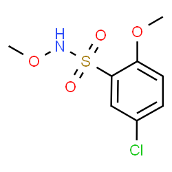 ChemSpider 2D Image | 5-Chloro-N,2-dimethoxybenzenesulfonamide | C8H10ClNO4S