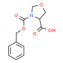 ChemSpider 2D Image | 3-[(Benzyloxy)carbonyl]-1,3-oxazolidine-4-carboxylic acid | C12H13NO5