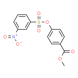 ChemSpider 2D Image | Methyl 4-{[(3-nitrophenyl)sulfonyl]oxy}benzoate | C14H11NO7S