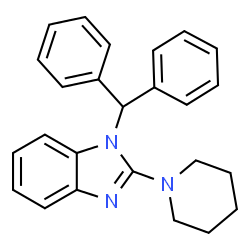 ChemSpider 2D Image | 1-(Diphenylmethyl)-2-(1-piperidinyl)-1H-benzimidazole | C25H25N3