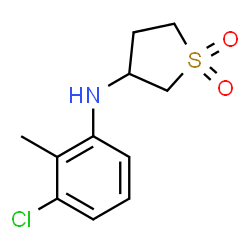 ChemSpider 2D Image | 3-[(3-chloro-2-methylphenyl)amino]-1$l^{6}-thiolane-1,1-dione | C11H14ClNO2S