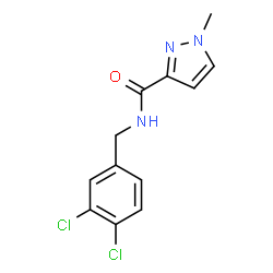 ChemSpider 2D Image | N-(3,4-Dichlorobenzyl)-1-methyl-1H-pyrazole-3-carboxamide | C12H11Cl2N3O