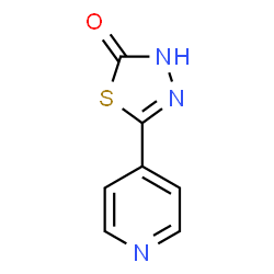 ChemSpider 2D Image | 5-(4-Pyridinyl)-1,3,4-thiadiazol-2(3H)-one | C7H5N3OS