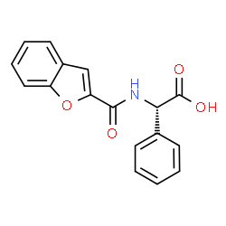 ChemSpider 2D Image | (2S)-[(1-Benzofuran-2-ylcarbonyl)amino](phenyl)acetic acid | C17H13NO4