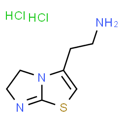ChemSpider 2D Image | 2-(5,6-Dihydroimidazo[2,1-b][1,3]thiazol-3-yl)ethanamine dihydrochloride | C7H13Cl2N3S
