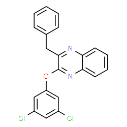 ChemSpider 2D Image | 2-Benzyl-3-(3,5-dichlorophenoxy)quinoxaline | C21H14Cl2N2O