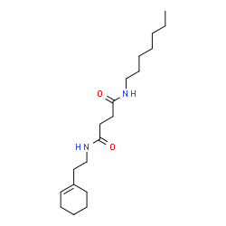 ChemSpider 2D Image | N-[2-(1-Cyclohexen-1-yl)ethyl]-N'-heptylsuccinamide | C19H34N2O2