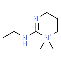 ChemSpider 2D Image | 2-(Ethylamino)-1,1-dimethyl-1,4,5,6-tetrahydropyrimidin-1-ium | C8H18N3