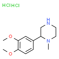 ChemSpider 2D Image | 2-(3,4-Dimethoxyphenyl)-1-methylpiperazine dihydrochloride | C13H22Cl2N2O2