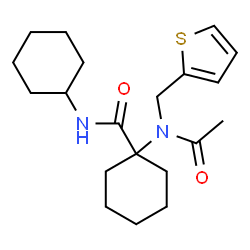ChemSpider 2D Image | 1-[Acetyl(2-thienylmethyl)amino]-N-cyclohexylcyclohexanecarboxamide | C20H30N2O2S