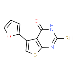 ChemSpider 2D Image | 5-(2-Furyl)-2-thioxo-2,3-dihydrothieno[2,3-d]pyrimidin-4(1H)-one | C10H6N2O2S2