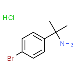 ChemSpider 2D Image | 2-(4-Bromophenyl)-2-propanamine hydrochloride (1:1) | C9H13BrClN