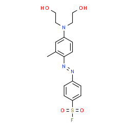 ChemSpider 2D Image | 4-[(E)-{4-[Bis(2-hydroxyethyl)amino]-2-methylphenyl}diazenyl]benzenesulfonyl fluoride | C17H20FN3O4S