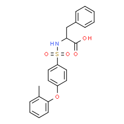 ChemSpider 2D Image | N-{[4-(2-Methylphenoxy)phenyl]sulfonyl}phenylalanine | C22H21NO5S