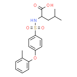 ChemSpider 2D Image | N-{[4-(2-Methylphenoxy)phenyl]sulfonyl}leucine | C19H23NO5S