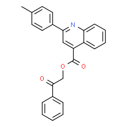 ChemSpider 2D Image | 2-Oxo-2-phenylethyl 2-(4-methylphenyl)-4-quinolinecarboxylate | C25H19NO3