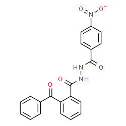 ChemSpider 2D Image | 2-Benzoyl-N'-(4-nitrobenzoyl)benzohydrazide | C21H15N3O5