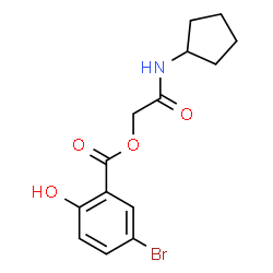 ChemSpider 2D Image | 2-(Cyclopentylamino)-2-oxoethyl 5-bromo-2-hydroxybenzoate | C14H16BrNO4